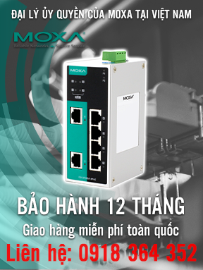 EDS-P206A-4PoE - Bộ chuyển mạch Ethernet không  quản lý với 2 cổng 10 / 100BaseT (X) - 4 cổng PoE - Nhiệt độ hoạt động -10 đến 60 ° C - Moxa Việt Nam