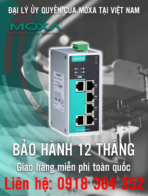 EDS-P206A-4PoE-T - Bộ chuyển mạch Ethernet không quản lý với 2 cổng 10 / 100BaseT (X) - 4 cổng PoE - Nhiệt độ hoạt động -40 đến 75 ° C - Moxa Việt Nam