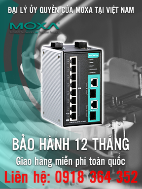 EDS-P510A-8PoE-2GTXSFP - Bộ chuyển mạch Gigabit Ethernet có quản lý với 8 cổng PoE / PoE + 10 / 100BaseT (X) -  Nhiệt độ hoạt động 0 đến 60 ° C - Moxa Việt Nam