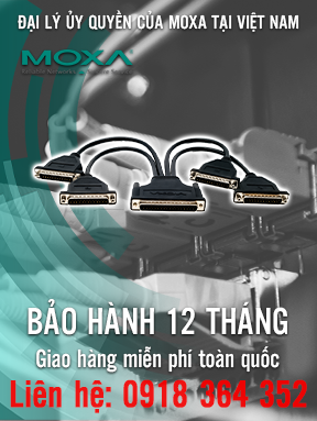 CBL-M37M25x4-30 - Cáp kết nối 4 cổng DB37M tới DB25M - 30 cm - Moxa Việt Nam