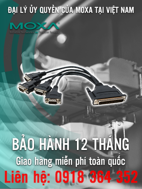 CBL-M37M9x4-30 - Cáp kết nối 4 cổng DB37M đến DB9M - 30 cm - Moxa Việt Nam