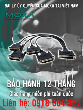 CBL-M44M25x4-50 - Cáp kết nối 4 cổng DB44M đến DB25M - 50 cm - Moxa Việt Nam