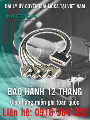 CBL-M44M9x4-50 - Cáp kết nối DB44 đực đến DB9 đực - 50 cm - Moxa Việt Nam