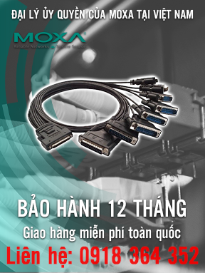 CBL-M68M25x8-100 - Cáp kết nối cổng đực SCSI VHDCI 68 đến 8 cổng đực DB25 - Moxa Việt Nam