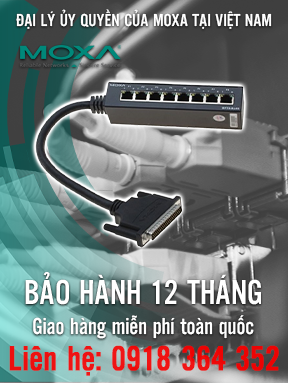 OPT8-RJ45+ - Bộ kết nối cổng VHDCI 68 đến 8 cổng RJ45 (8 chân) - Moxa Việt Nam