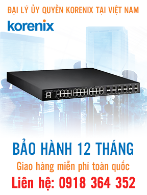 JetNet 6528Gf - Bộ chuyển mạch Ethernet 28 cổng tích hợp quản lý - Korenix Việt Nam