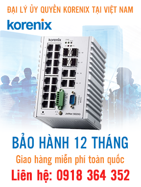 JetNet 5620G-4C - Bộ chuyển mạch Ethernet L2 - 20 cổng Gigabit tích hợp quản lý - Korenix Việt Nam