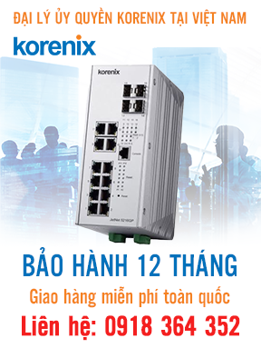 JetNet 5216GP-4F - Bộ chuyển mạch Ethernet PoE tích hợp quản lý - Korenix Việt Nam