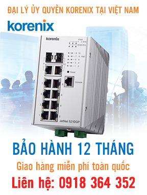 JetNet 5210GP-2C-U - Bộ chuyển mạch PoE Ethernet - 8G RJ45 + 2G tích hợp quản lý - Korenix Việt Nam