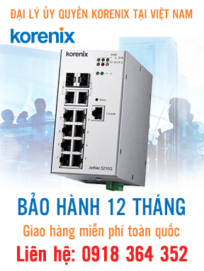 JetNet 5210G-2C - Bộ chuyển mạch Ethernet tích hợp quản lý - Korenix Việt Nam