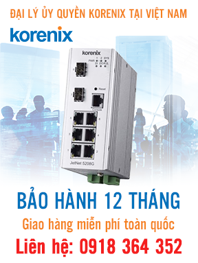 JetNet 5208G-2F - Bộ chuyển mạch Ethernet  8 cổng tích hợp quản lý - Korenix Việt Nam