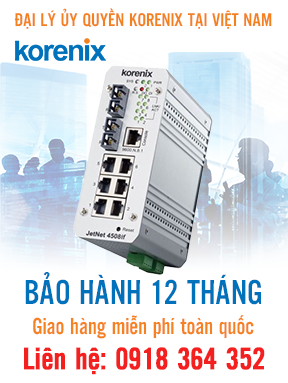JetNet 4508if - Bộ chuyển mạch cáp quang Fast Ethernet 8 cổng tích hợp quản lý - Korenix Việt Nam