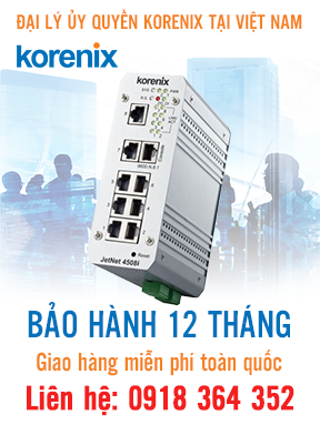JetNet 4508i - Bộ chuyển mạch cáp quang Ethernet 8 cổng tích hợp quản lý - Korenix Việt Nam