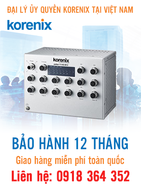 JetNet 7714G-M12 HVDC - Bộ chuyển mạch Ethernet L3 - 14 cổng tích hợp quản lý - Korenix Việt Nam