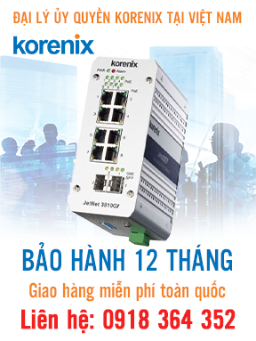 JetNet 3810Gf - Switch tăng áp công nghiệp 8 + 2 GbE / FE SFP - Korenix Việt Nam