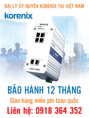JetNet 3806G - Switch tăng áp 6 cổng - Korenix Việt Nam