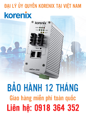 JetCon 2302 - Bộ chuyển đổi  Quang sang Ethernet - Korenix Việt Nam