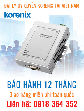 JetPort 5601 - Thiết bị Serial Device Server - 1 cổng RS-232/422/485 - Korenix Việt Nam