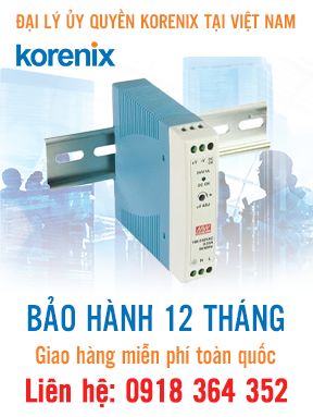 MDR-20-24 - Nguồn điện DIN-Rail 20W, 85-264 VAC - Korenix Việt Nam
