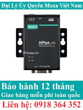 Nport 5150; Bộ chuyển đổi 1 cổng Serial RS232/485/422 sang 1 cổng Ethernet; Đại Lý Moxa Việt Nam