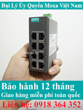 EDS-208; Switch mạng Công Nghiệp; 8 cổng tốc độ 10/100M; Đại Lý Moxa Việt Nam 