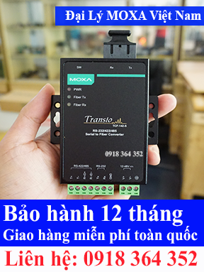 Model: TCF-142-S-SC; Bộ chuyển đổi cổng nối tiếp RS232/485/422 sang quang Single mode, SC connector Moxa Việt Nam