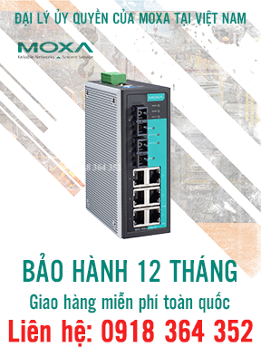 EDS-408A-SS-SC - Bộ chuyển mạch Ethernet - Managed - 8 cổng với 3 cổng cáp quang - Moxa Việt Nam