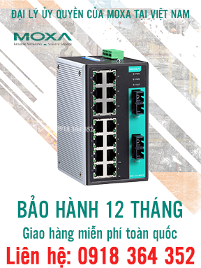 EDS-316-MM-SC - Bộ chuyển mạch công nghiệp Ethernet - Unmanaged - 16 cổng - Moxa Việt Nam