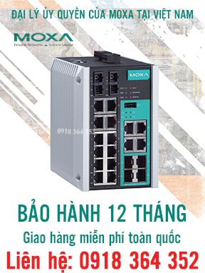 EDS-518E-MM-SC-4GTXSFP -  Bộ chuyển mạch Ethernet - Managed - 14 + cổng 4G Gigabit5 - Moxa Việt Nam