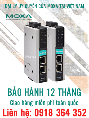 MGate MB3170i - Bộ chuyển đổi Modbus Gateways nâng cao 1 cổng RS232/485/422 sang Ethernet - Moxa Việt Nam
