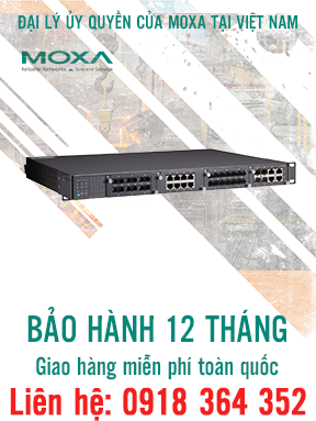 PT-7828-F-HV-HV - Switch công nghiệp hỗ trợ 24 cổng Ethernet nhanh cùng với 4 cổng Gigabit Ethernet Layer 3 - Moxa Việt Nam