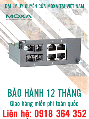 PM-7200-2MSC4TX - Mô-đun Fast Ethernet với 2 cổng đa chế độ 100BaseFX với đầu nối SC và 4 cổng 10 / 100BaseT (X) - Moxa Việt Nam