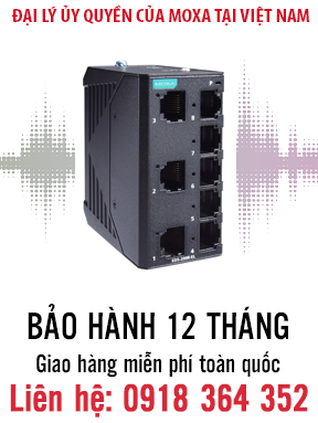 EDS-G2008-EL-T, Switch Công Nghiệp 8 Cổng 10/100/1000 Mbps, -40 đến 75°C, Moxa Việt Nam