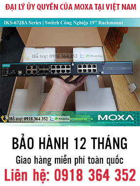 IKS-6728A-4GTXSFP-HV-T, Switch Công Nghiệp Rackmount 19' Moxa Việt Nam