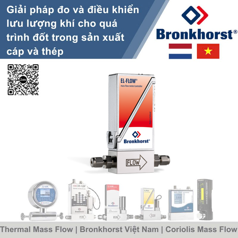 EL-FLOW Chọn F-110C Đồng hồ đo lưu lượng nhiệt kỹ thuật số cho khí Bronkhorst Vietnam