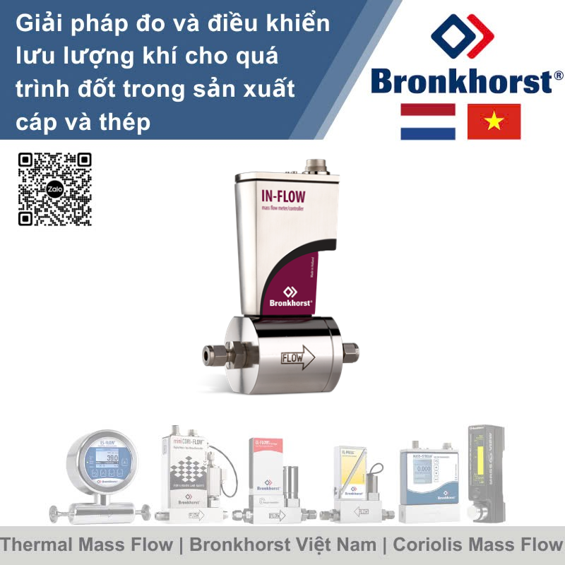 IN-FLOW F-132MI Đồng hồ đo lưu lượng khối lượng áp suất cao cho khí, kiểu công nghiệp Bronkhorst Vietnam