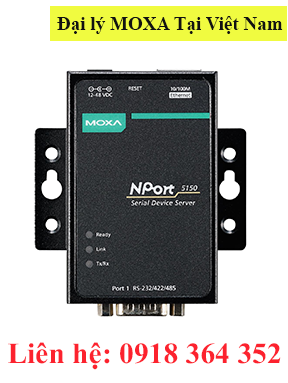 NPort 5150 Bộ chuyển đổi 1 cổng RS232/485/422 sang Ethernet Moxa Việt Nam