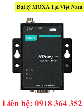 NPort 5150A-T Bộ chuyển đổi 1 cổng RS232/485/422 sang Ethernet Moxa Việt Nam Moxa Vietnam