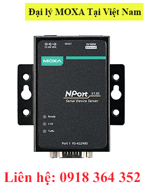 NPort 5130 Bộ chuyển đổi 1 cổng RS485/422 sang Ethernet Moxa Việt Nam