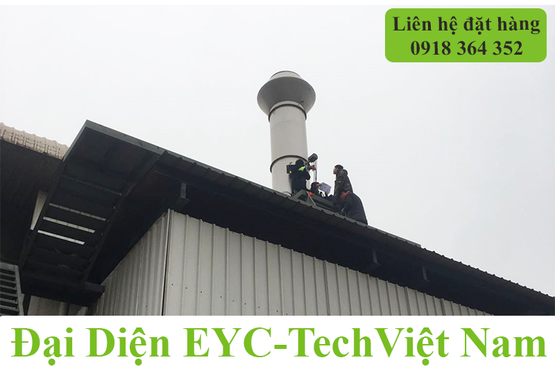 eYc AFMS-160 + PHM33 Giải pháp đo ống khói nhà máy sản xuất dây chuyền tráng men - Đo với áp suất chênh lệch và thiết bị đo vận tốc không khí