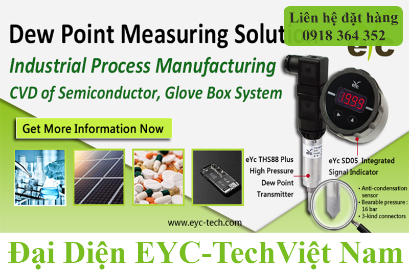 Hệ thống hộp găng tay trong CVD của quy trình công nghiệp sản xuất bán dẫn ─ Giải pháp đo điểm sương eYc