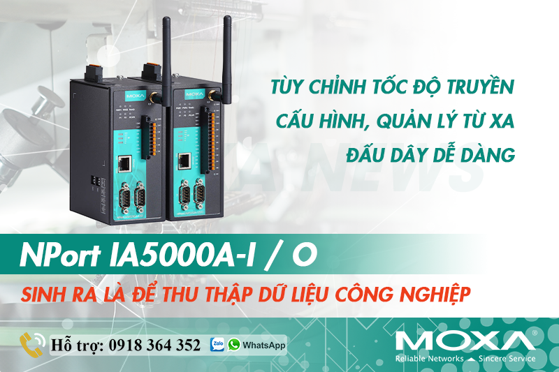 NPort IA5000A-I / O – SINH RA ĐỂ THU THẬP DỮ LIỆU