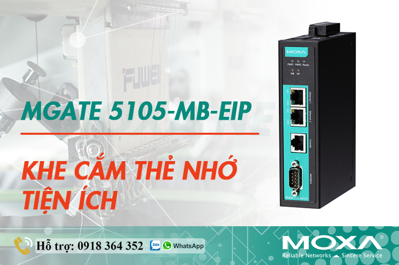 MGATE 5105-MB-EIP VỚI KHE CẮM THẺ NHỚ TIỆN ÍCH